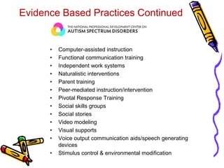 How to use evidence based practice to help children with autism | PPTX