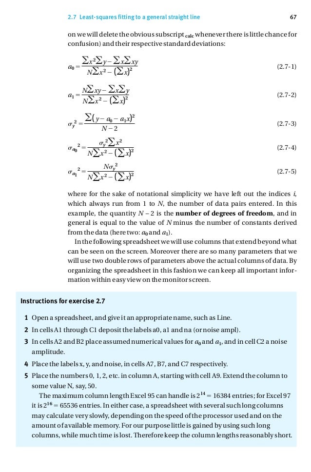 How to use excel in analytical chemistry and in general scientific da…
