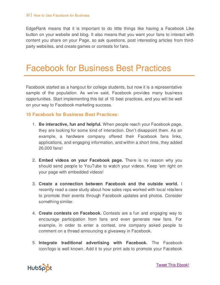 How to use facebook for business