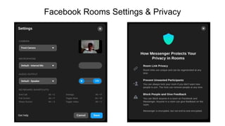 Facebook Rooms Settings & Privacy
 