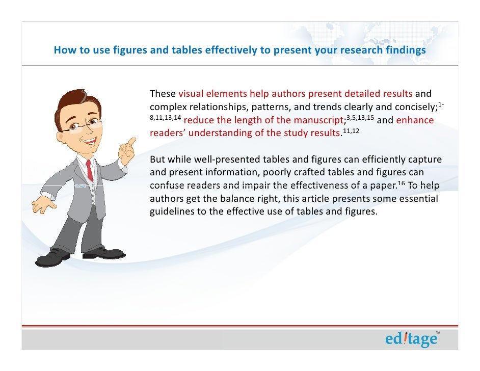 How to use figures and tables effectively to present your research fi…