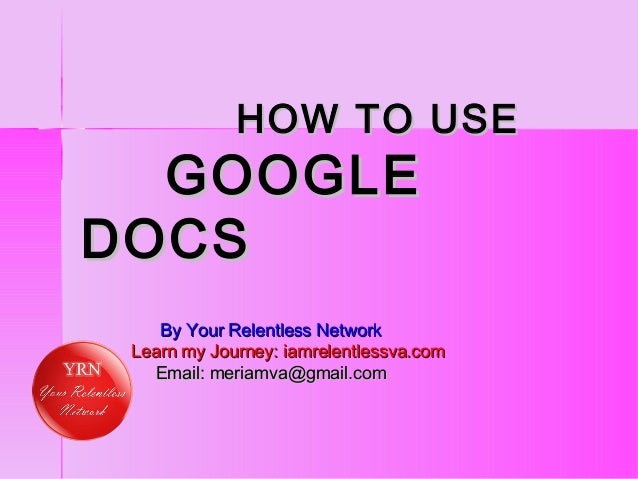 How To Use Google Docs