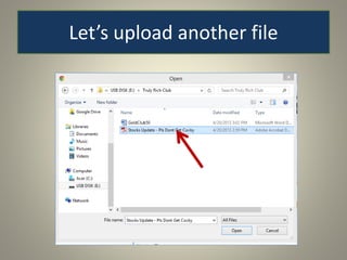 Let’s upload another file
 