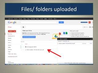Files/ folders uploaded
 
