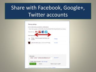 Share with Facebook, Google+,
Twitter accounts
 