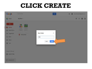CLICK CREATE
 
