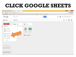 CLICK GOOGLE SHEETS
 