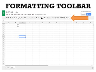 FORMATTING TOOLBAR
 