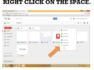 RIGHT CLICK ON THE SPACE.
 