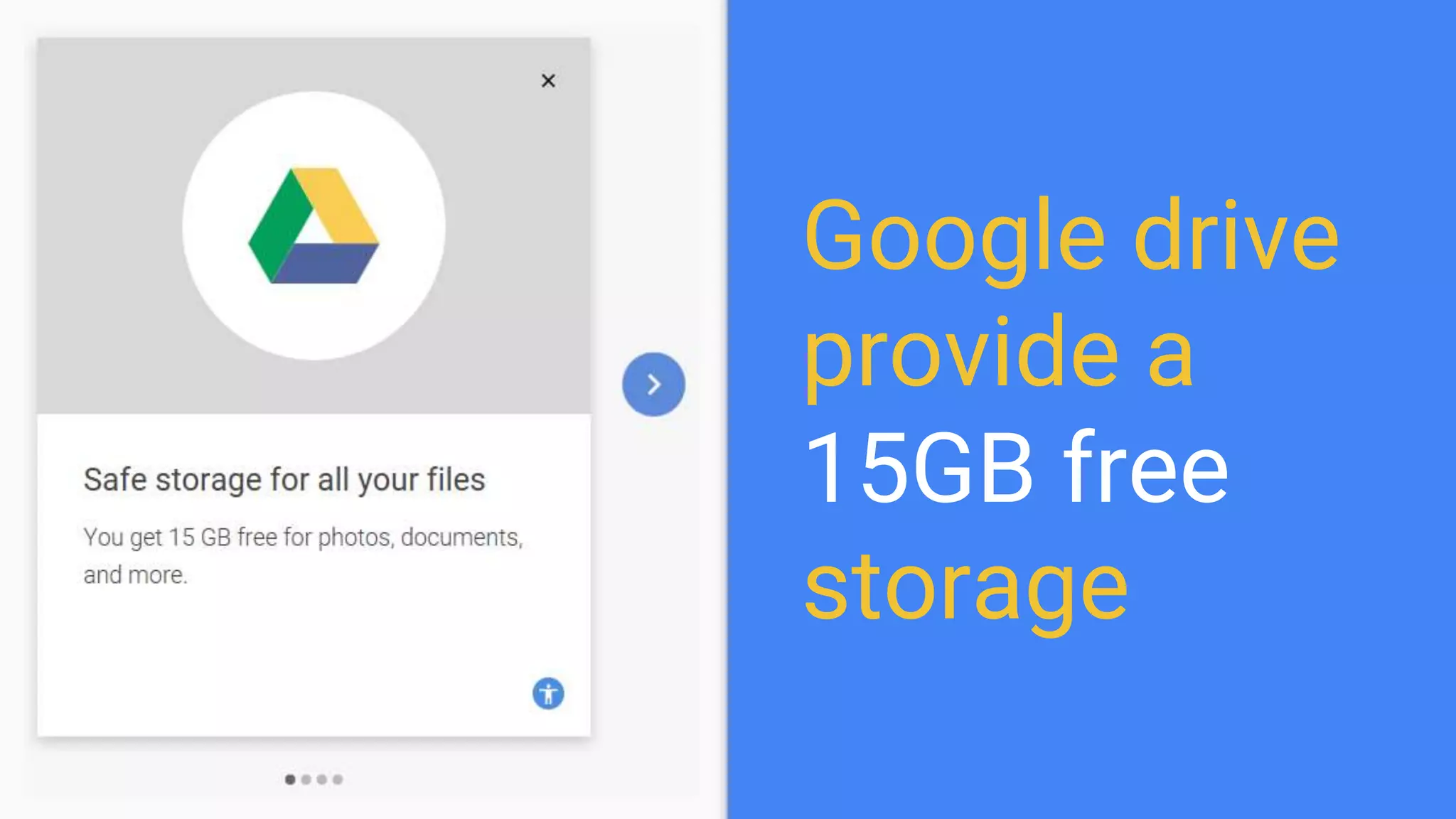 Google drive
provide a
15GB free
storage
 