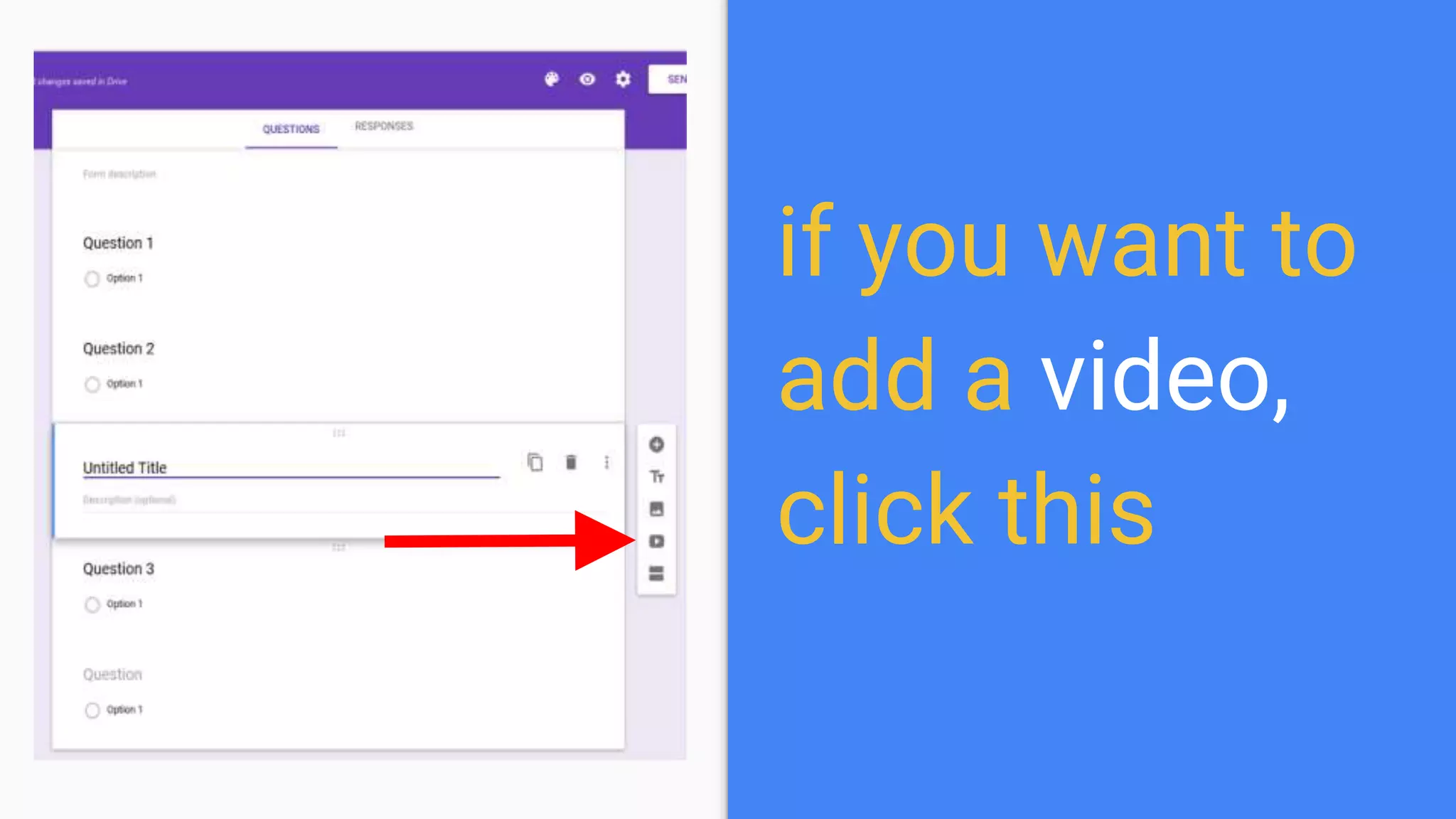 if you want to
add a video,
click this
 