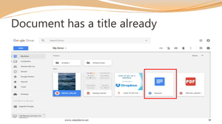 How to use google forms, sheets, & slides | PPTX