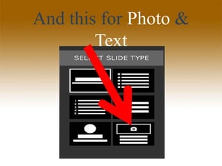 And this for Photo &
Text
 