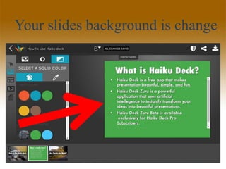 Your slides background is change
 