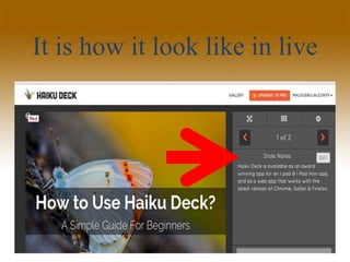 It is how it look like in live
 