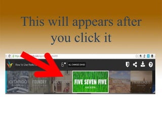 This will appears after
you click it
 