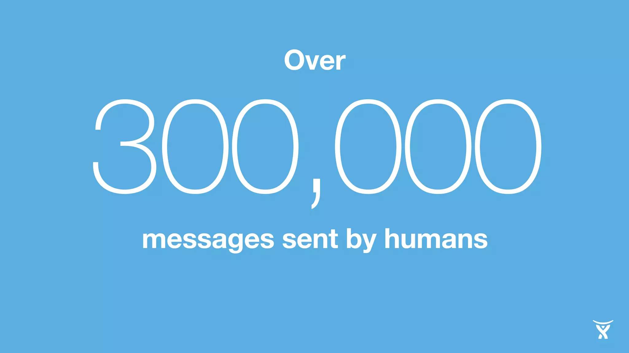 Over 300,000 messages sent by humans