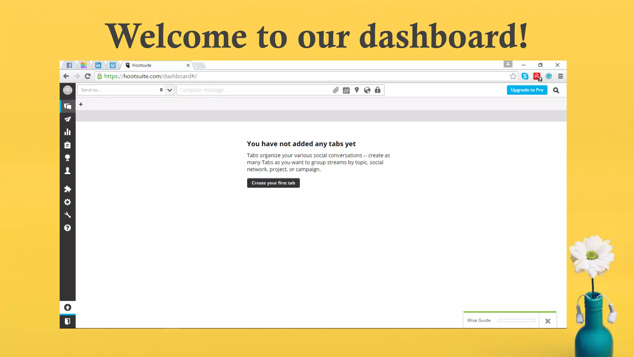 Welcome to our dashboard!
 