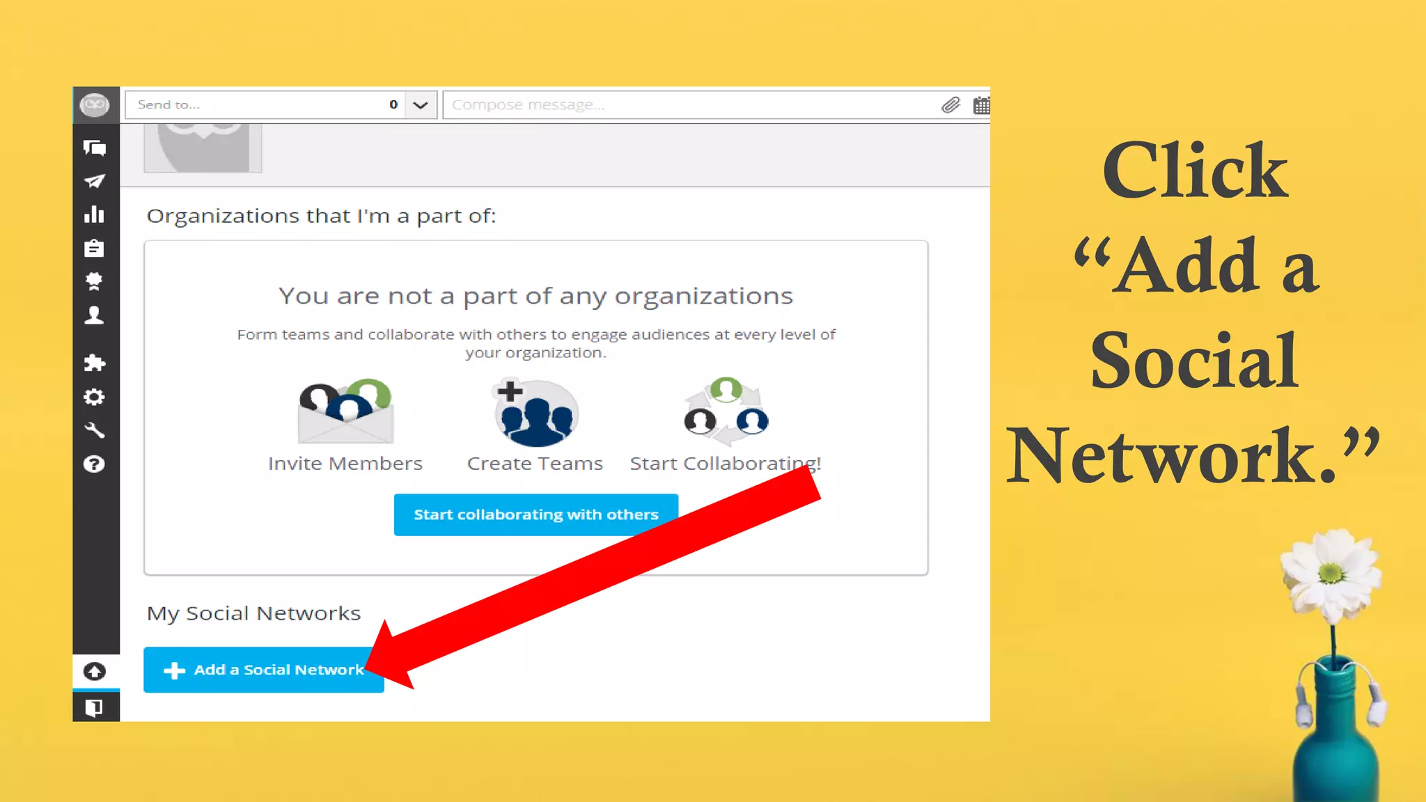 Click
“Add a
Social
Network.”
 