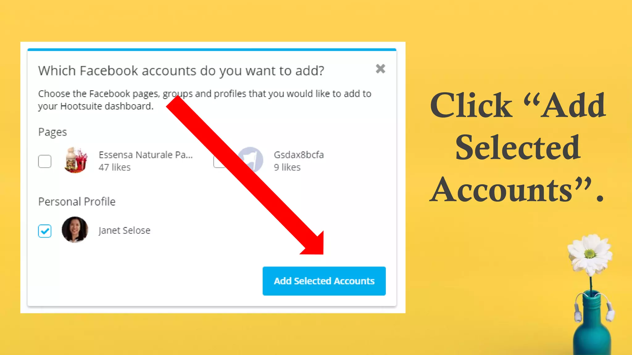Click “Add
Selected
Accounts”.
 