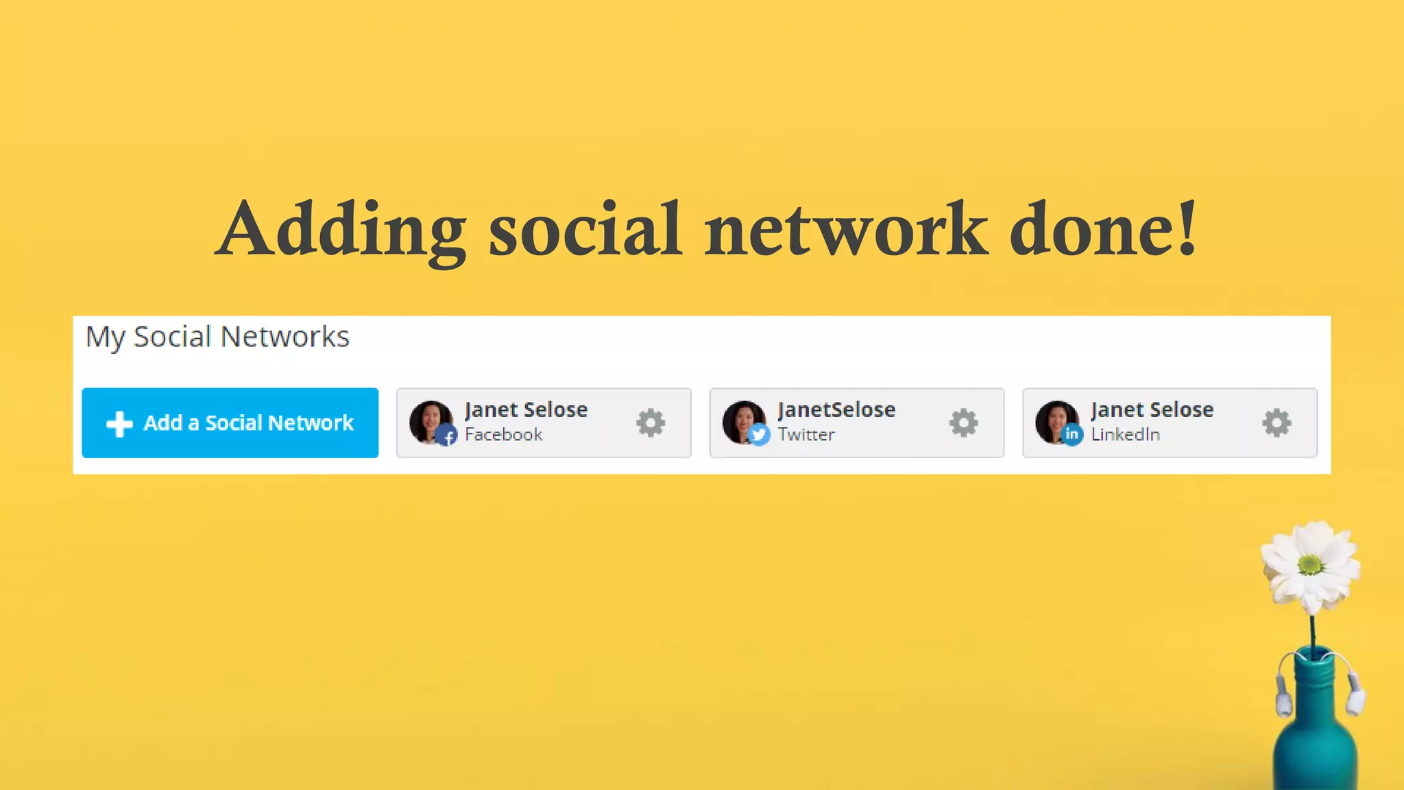 Adding social network done!
 