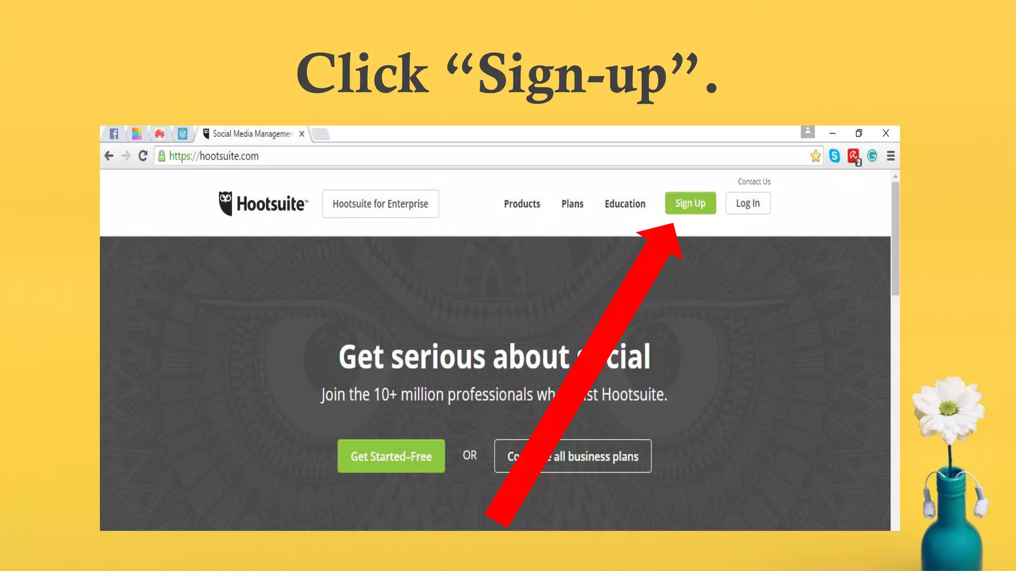 Click “Sign-up”.
 