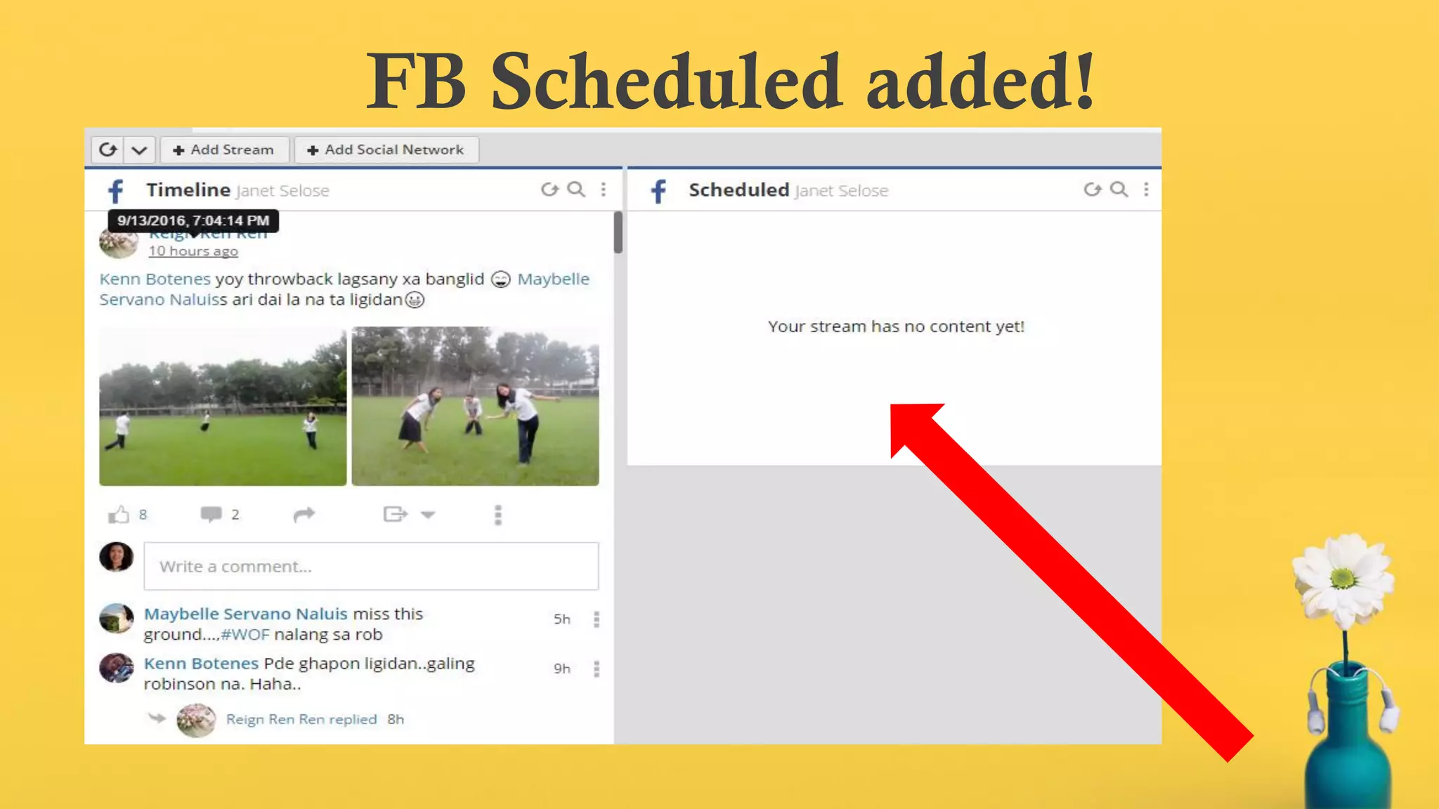 FB Scheduled added!
 