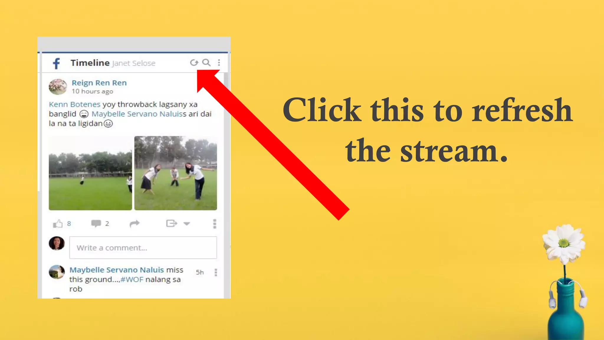 Click this to refresh
the stream.
 