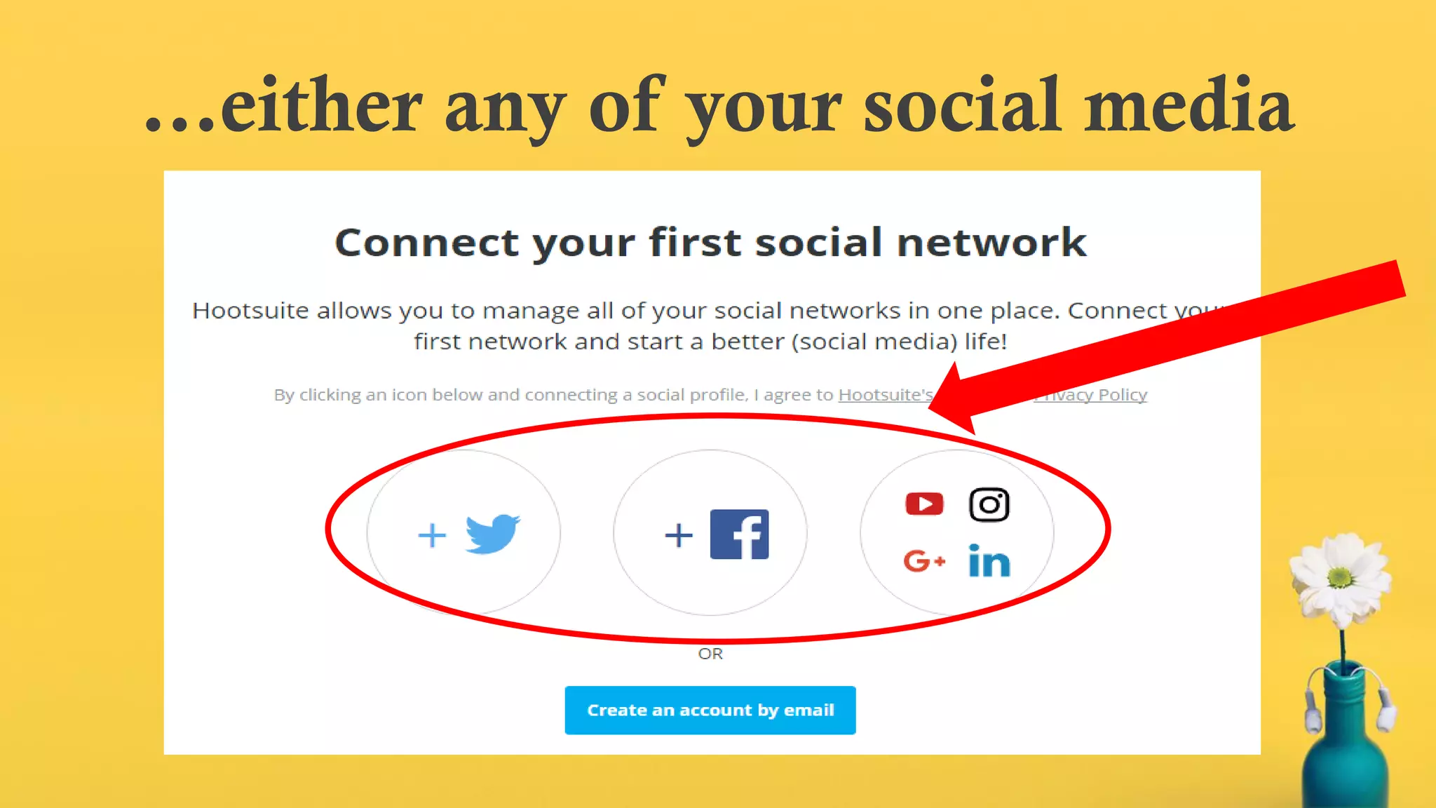 …either any of your social media
 