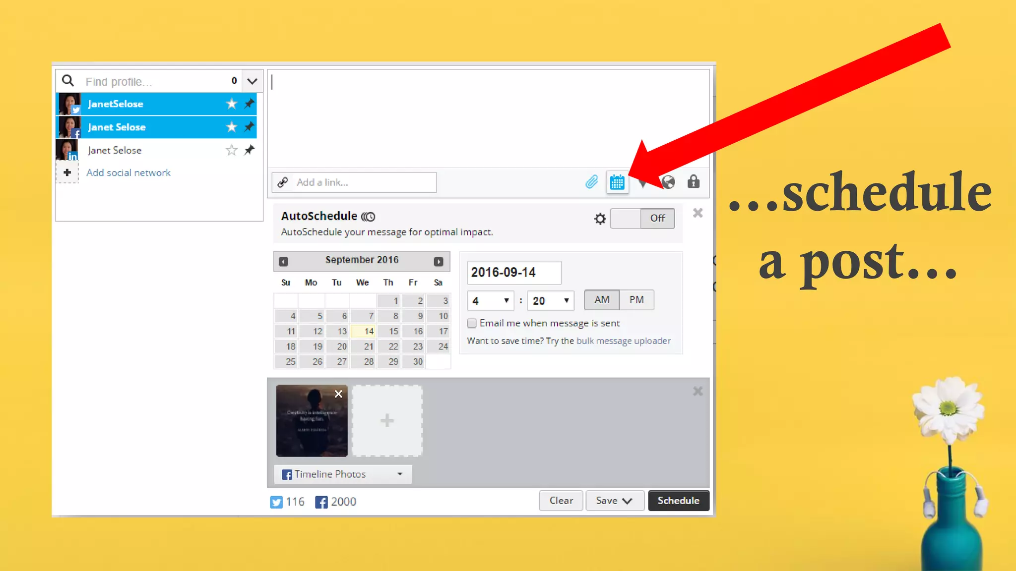…schedule
a post…
 