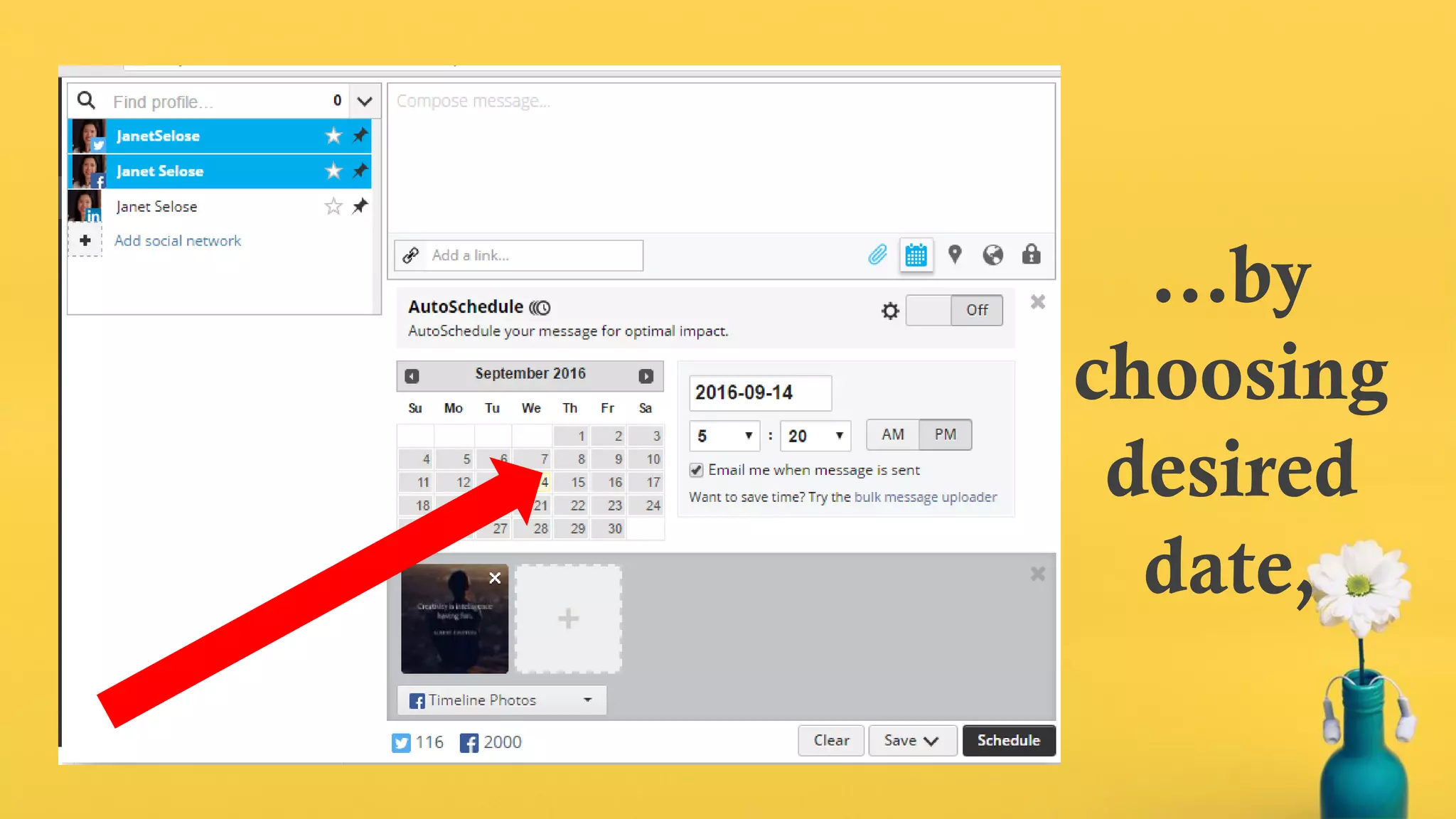 …by
choosing
desired
date,
 