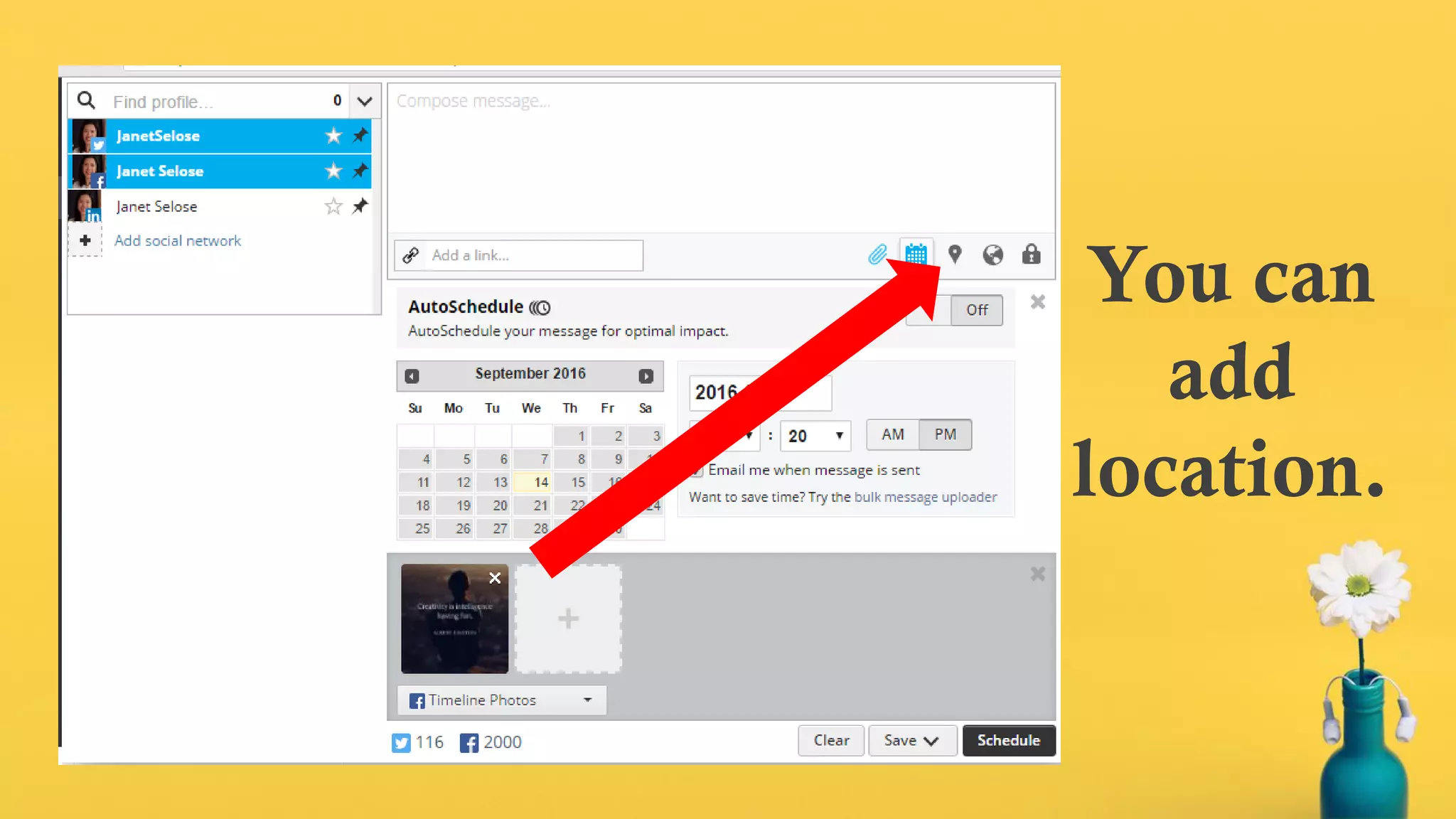 You can
add
location.
 