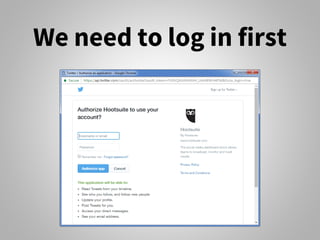 We need to log in first
 
