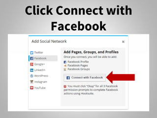Click Connect with
Facebook
 