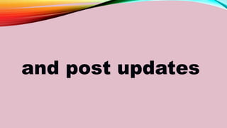 and post updates
 