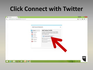 Click Connect with Twitter
 