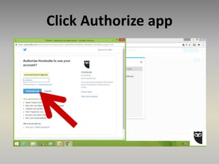 Click Authorize app
 