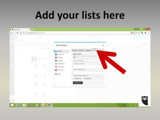 Add your lists here
 