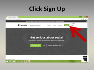 Click Sign Up
 