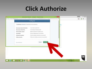 Click Authorize
 