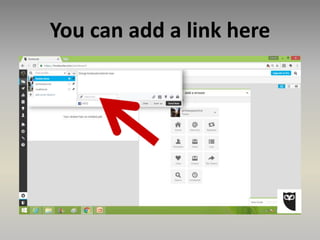 You can add a link here
 