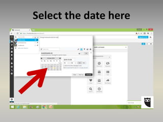 Select the date here
 