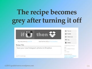 The recipe becomes
grey after turning it off
(c)2015 goaldrivenva.wordpress.com 124
 