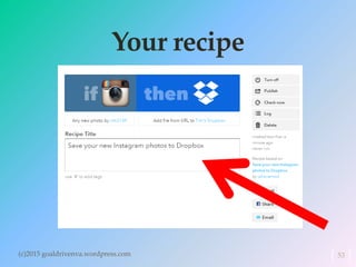 Your recipe
(c)2015 goaldrivenva.wordpress.com 53
 
