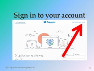 Sign in to your account
(c)2015 goaldrivenva.wordpress.com 74
 