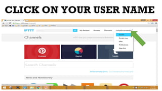 CLICK ON YOUR USER NAME
 