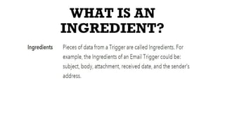 WHAT IS AN
INGREDIENT?
 