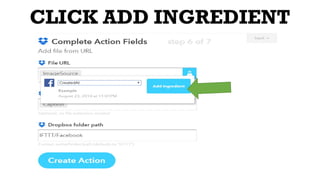 CLICK ADD INGREDIENT
 