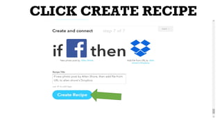 CLICK CREATE RECIPE
 
