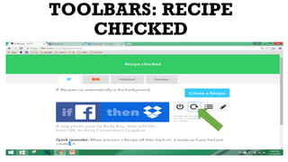 TOOLBARS: RECIPE
CHECKED
 